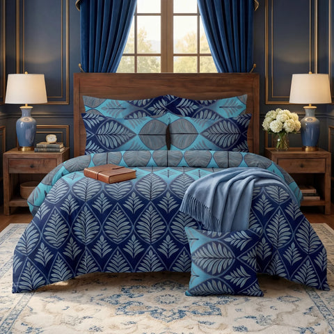 Premium Summer King Size Soft Cotton Comforter Set - 7-Piece