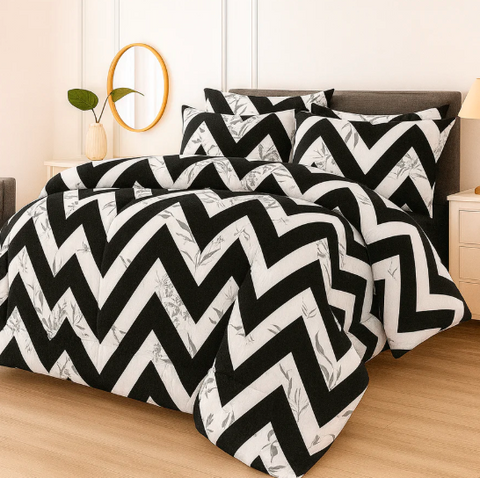 Premium Summer King Size Soft Cotton Comforter Set - 7-Piece