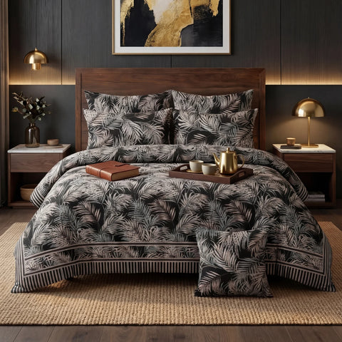 Premium Summer King Size Soft Cotton Comforter Set - 7-Piece