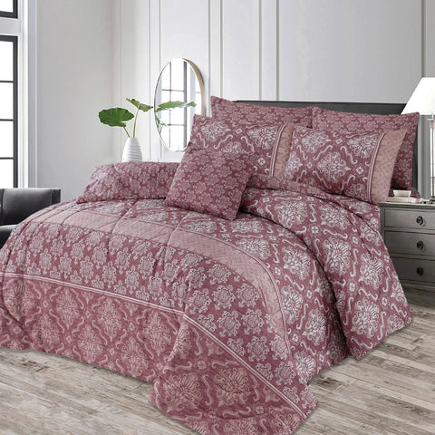 Premium Summer King Size Soft Cotton Comforter Set - 7-Piece