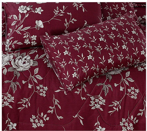 Premium Summer King Size Soft Cotton Comforter Set - 7-Piece