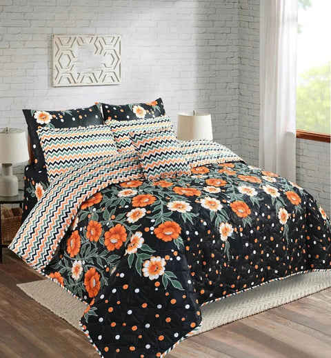 Premium Summer King Size Soft Cotton Comforter Set - 7-Piece