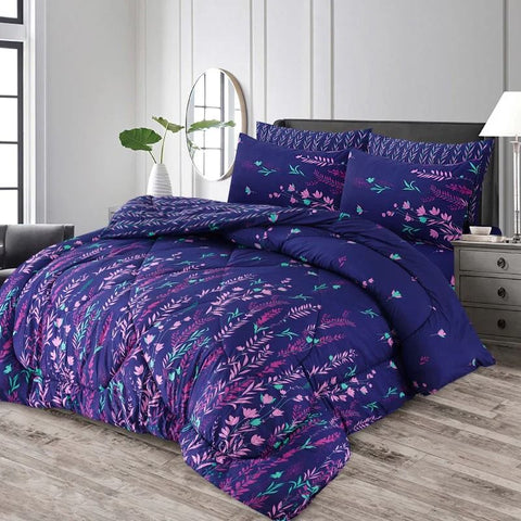 Premium Summer King Size Soft Cotton Comforter Set - 7-Piece