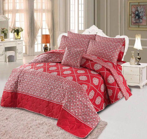 Premium Summer King Size Soft Cotton Comforter Set - 7-Piece